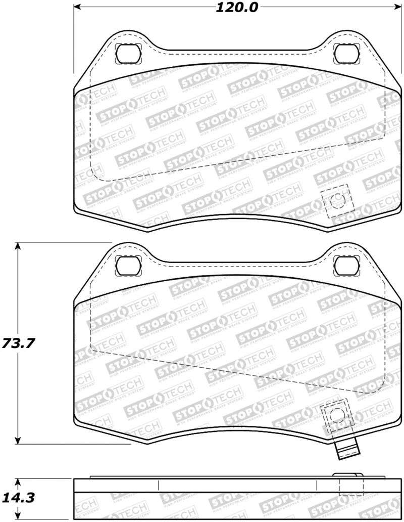 Stoptech Street Brake Pads 308.09601 Image 1