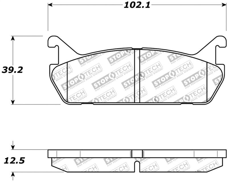 Stoptech Street Brake Pads 308.04580 Image 1