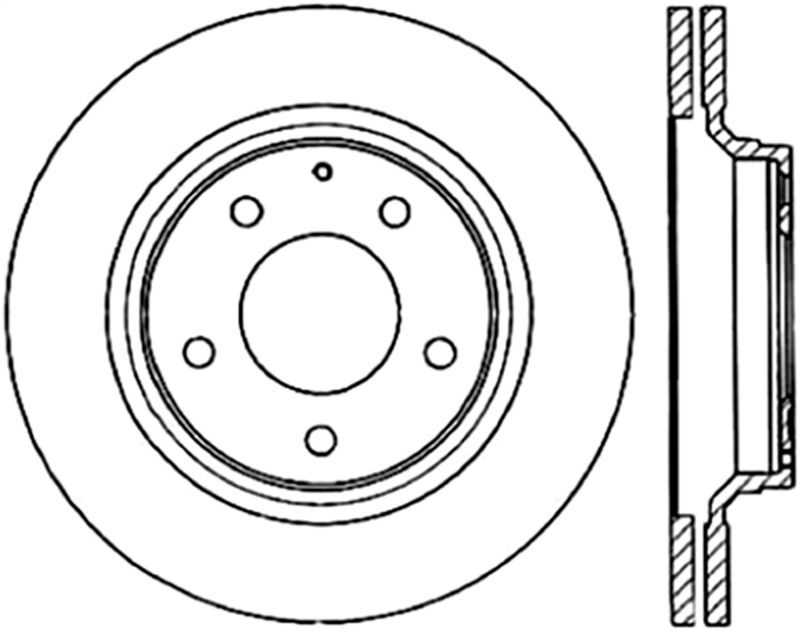 Stoptech Slotted Sport Brake Rotor 126.45052CSR Image 1