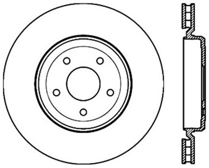 Stoptech Slotted Sport Brake Rotor 126.62103CSL Image 1