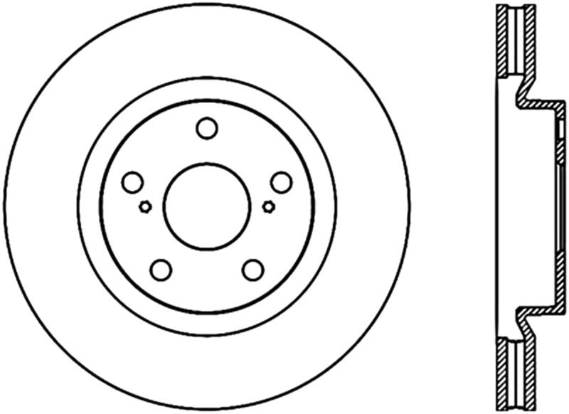 Stoptech Slotted Sport Brake Rotor 126.44146CSR Image 1