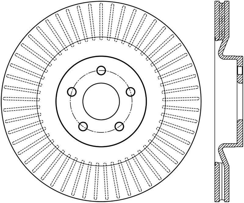 Stoptech Slotted Sport Brake Rotor 126.61124CSR Image 1