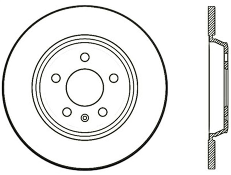 Stoptech Slotted Sport Brake Rotor 126.33127CSR Image 1
