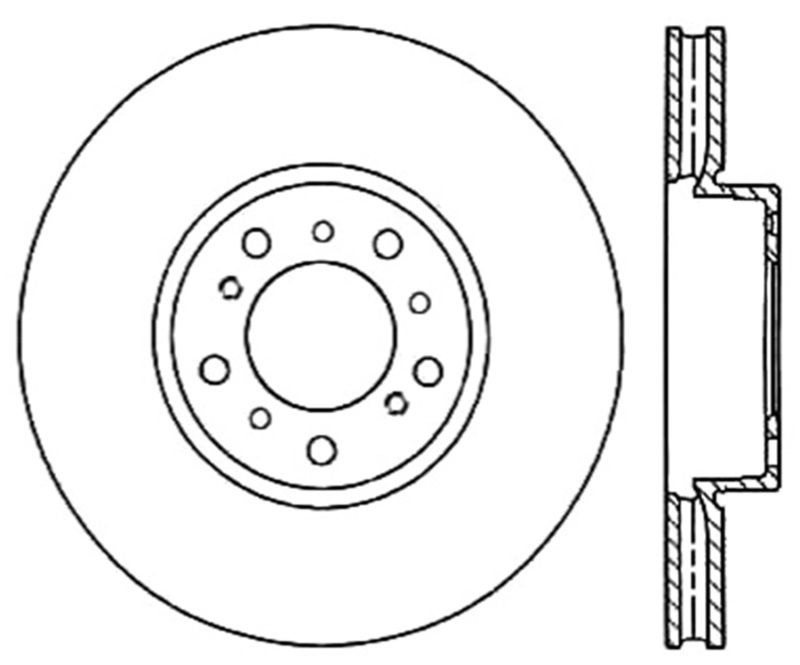 Stoptech Slotted Sport Brake Rotor 126.34059CSR Image 1