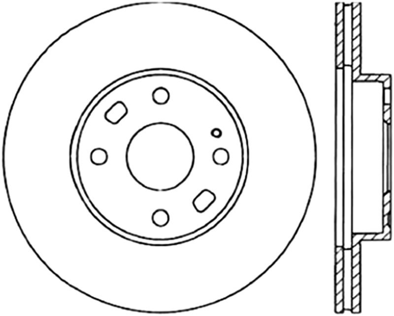 Stoptech Slotted Sport Brake Rotor 126.45050CSL Image 1