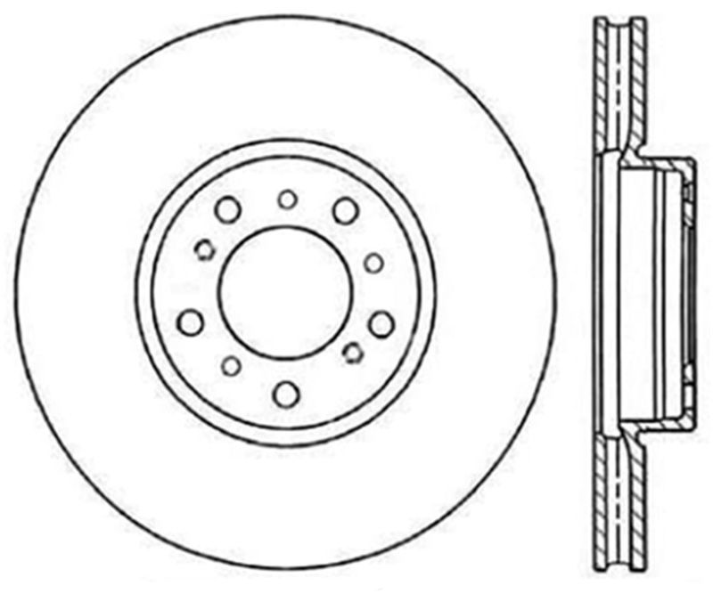 Stoptech Slotted Sport Brake Rotor 126.34058CSL Image 1