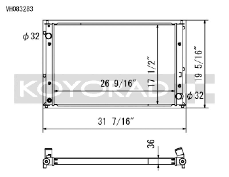 Koyo Racing Radiators VH083283 Image 1
