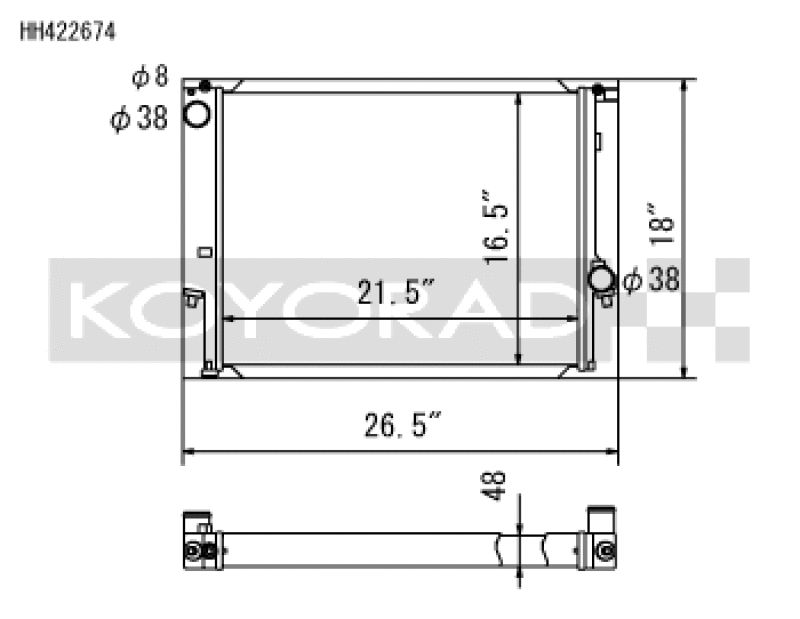Koyo Racing Radiators HH422674 Image 1