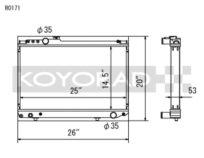 Koyo Racing Radiators R0171 Image 1