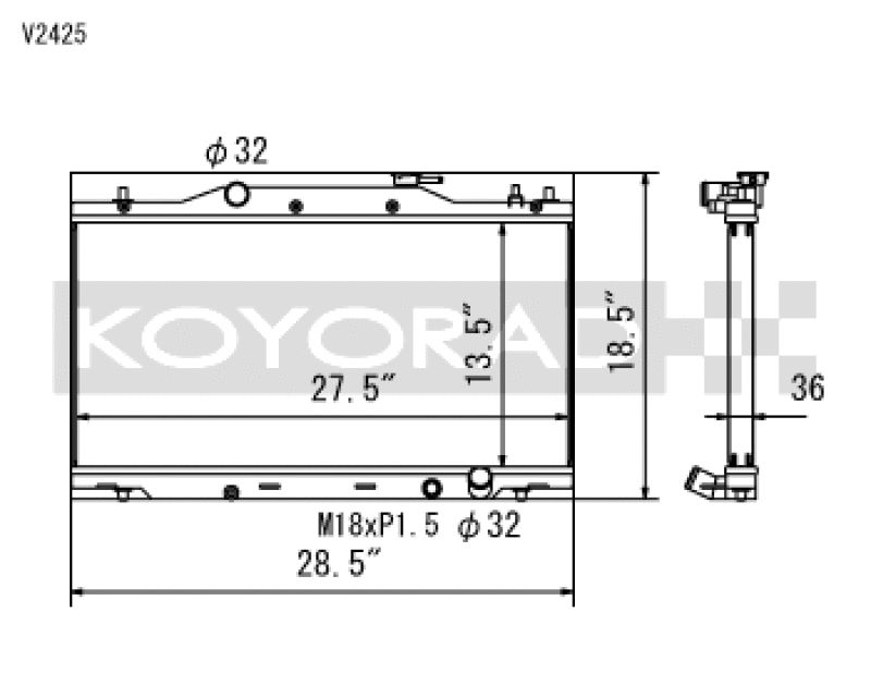 Koyo Racing Radiators V2425 Image 1