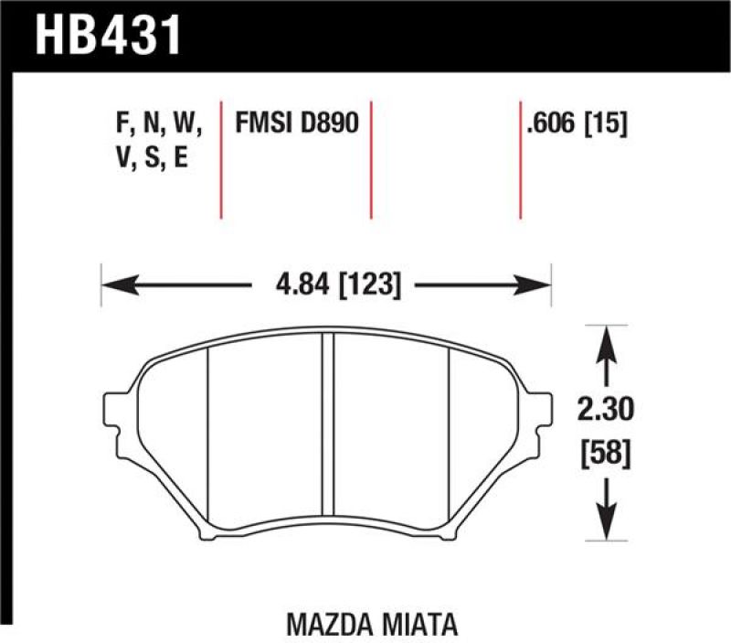Hawk Performance HT-10 Brake Pad Sets HB431S.606 Image 1