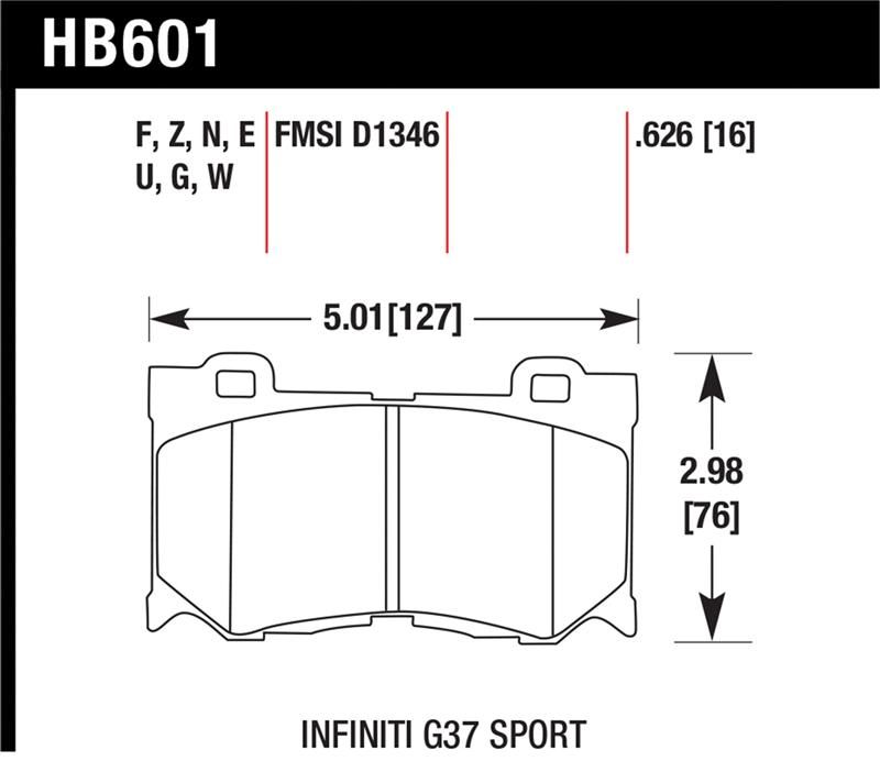Hawk Performance DTC-70 Brake Pad Sets HB601U.626 Image 1