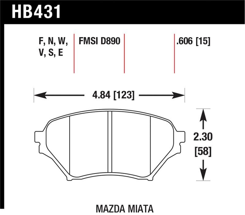 Hawk Performance DTC-30 Brake Pad Sets HB431W.606 Image 1