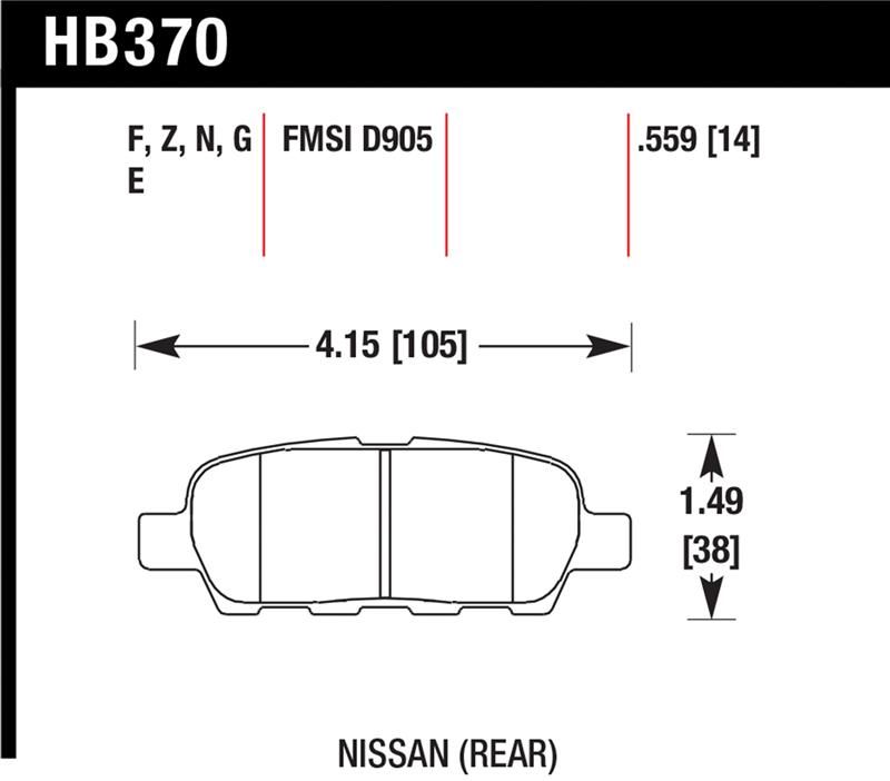Hawk Performance HPS 5.0 Brake Pad Sets HB370B.559 Image 1