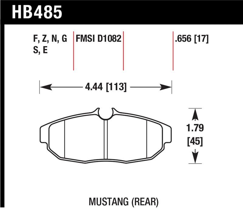 Hawk Performance Ceramic Brake Pad Sets HB485Z.656 Image 1