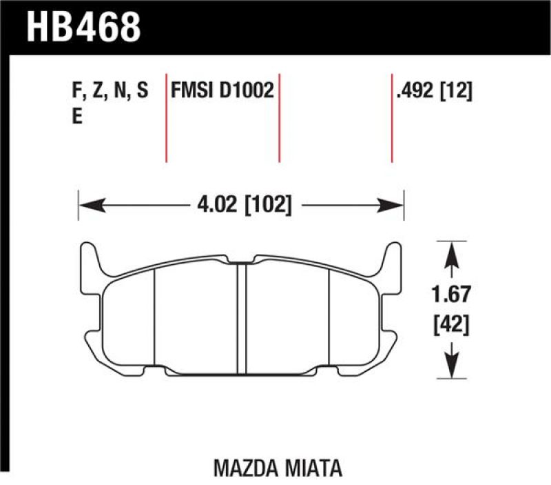 Hawk Performance HT-10 Brake Pad Sets HB468S.492 Image 1