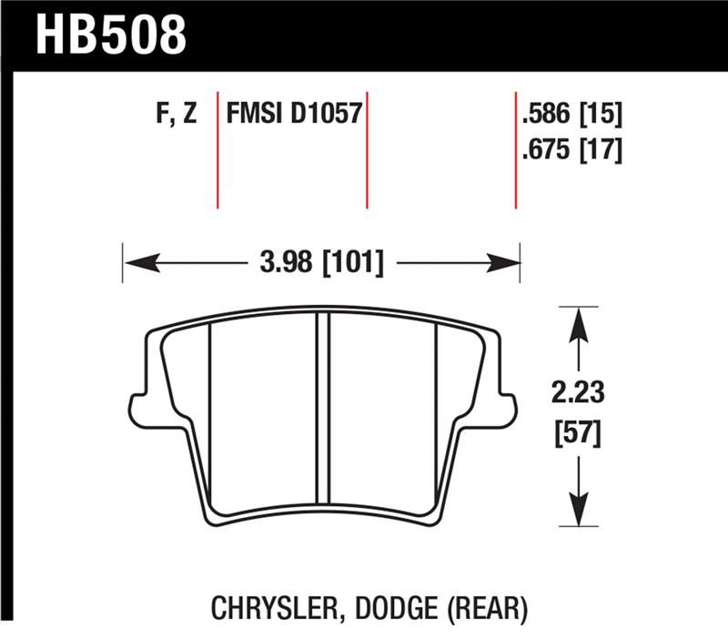 Hawk Performance HPS Brake Pad Sets HB508F.586 Image 1