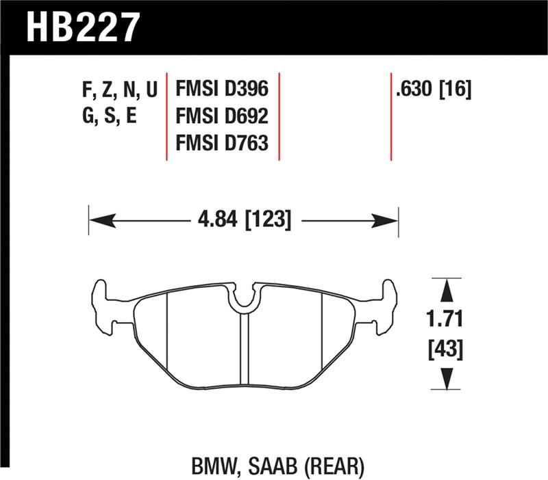 Hawk Performance Blue 9012 Brake Pad Sets HB227E.630 Image 1