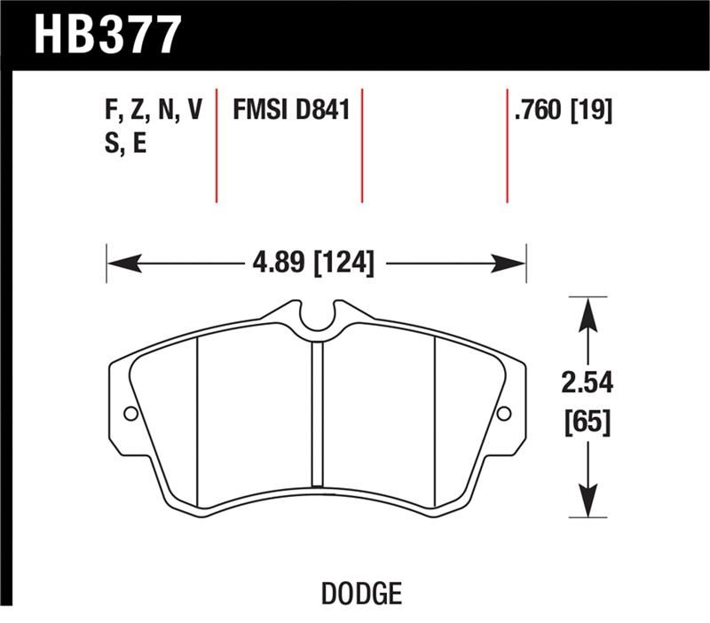 Hawk Performance HPS Brake Pad Sets HB377F.760 Image 1
