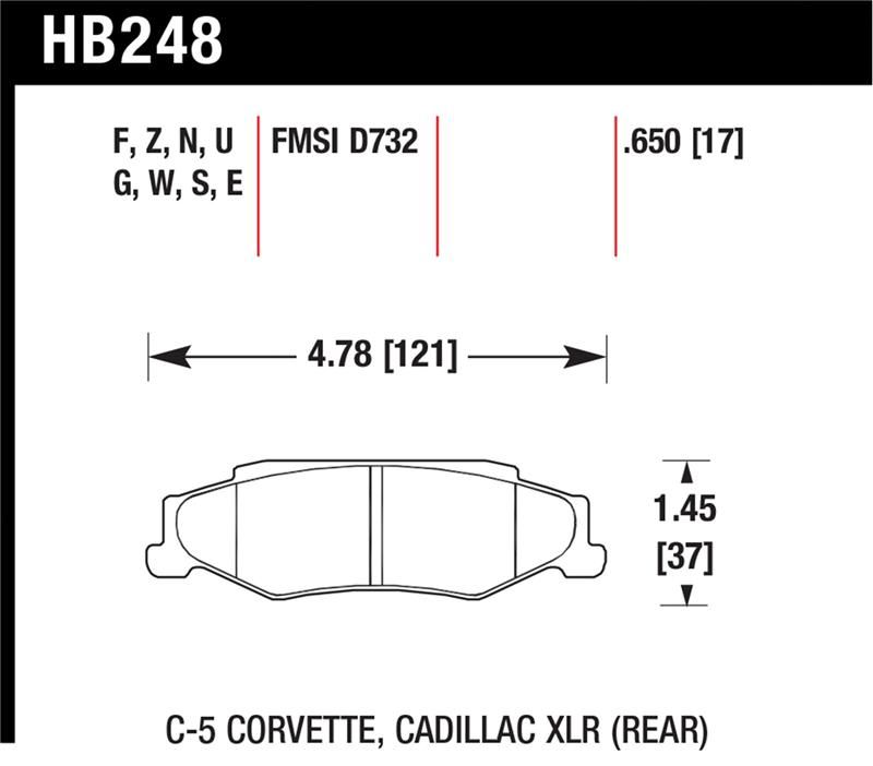 Hawk Performance DTC-30 Brake Pad Sets HB248W.650 Image 1