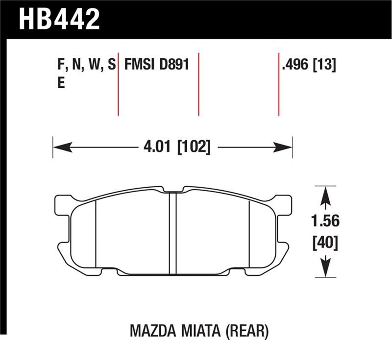 Hawk Performance DTC-30 Brake Pad Sets HB442W.496 Image 1