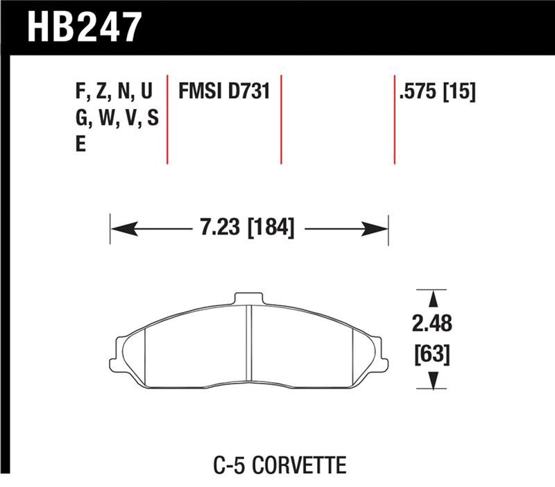 Hawk Performance HT-10 Brake Pad Sets HB247S.575 Image 1