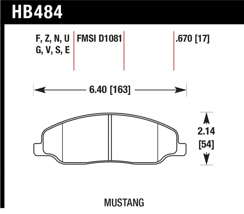 Hawk Performance HPS Brake Pad Sets HB484F.670 Image 1