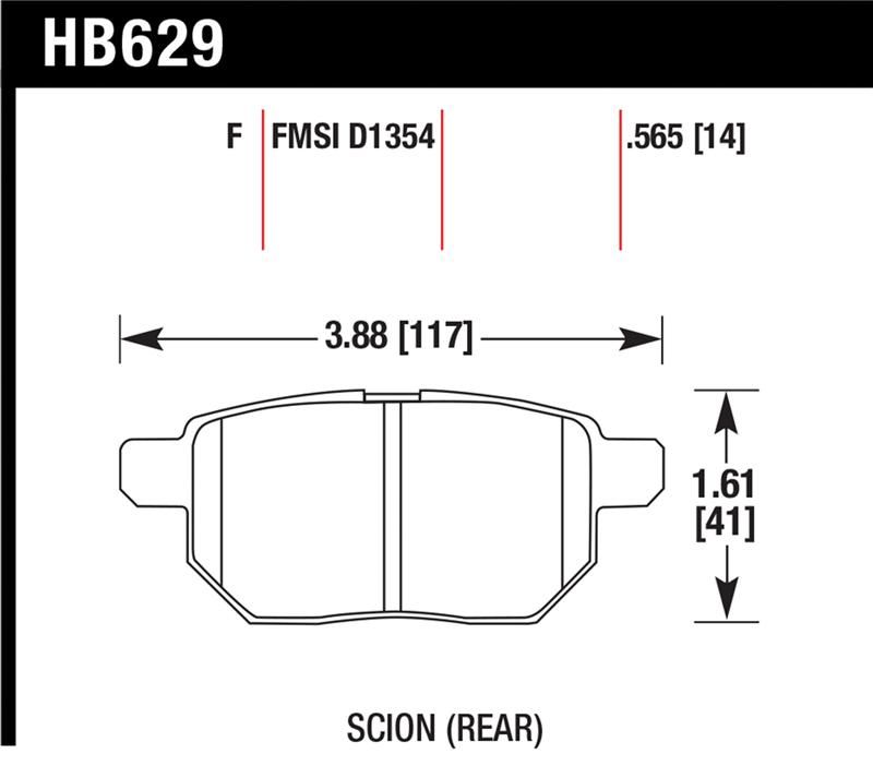 Hawk Performance HPS Brake Pad Sets HB629F.565 Image 1