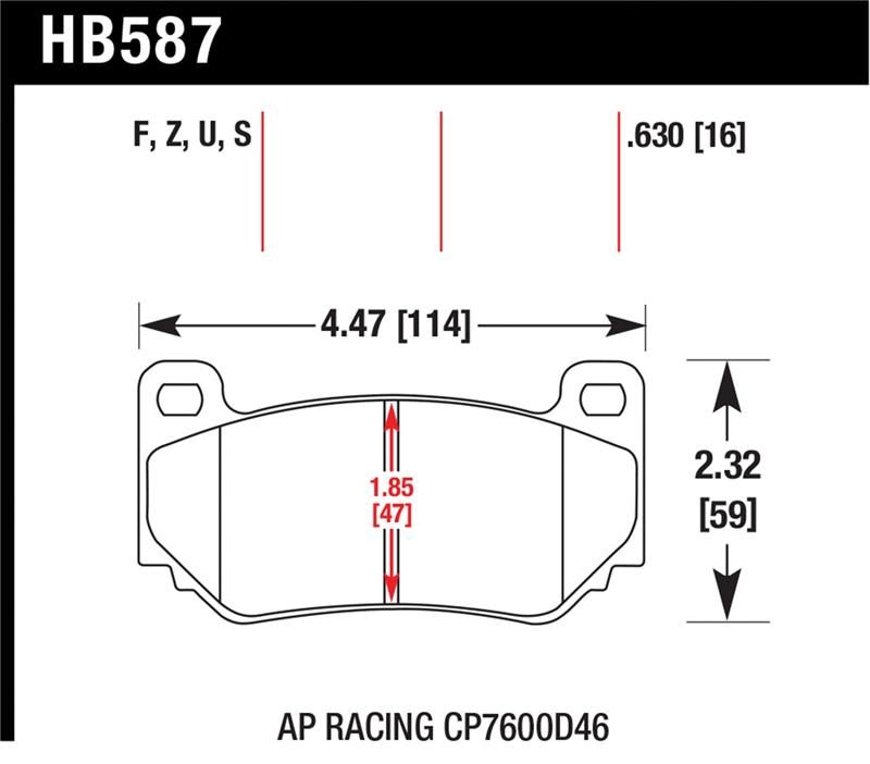 Hawk Performance HPS 5.0 Brake Pad Sets HB364B.587 Image 1