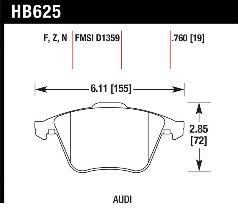Hawk Performance HPS 5.0 Brake Pad Sets HB625B.760 Image 1