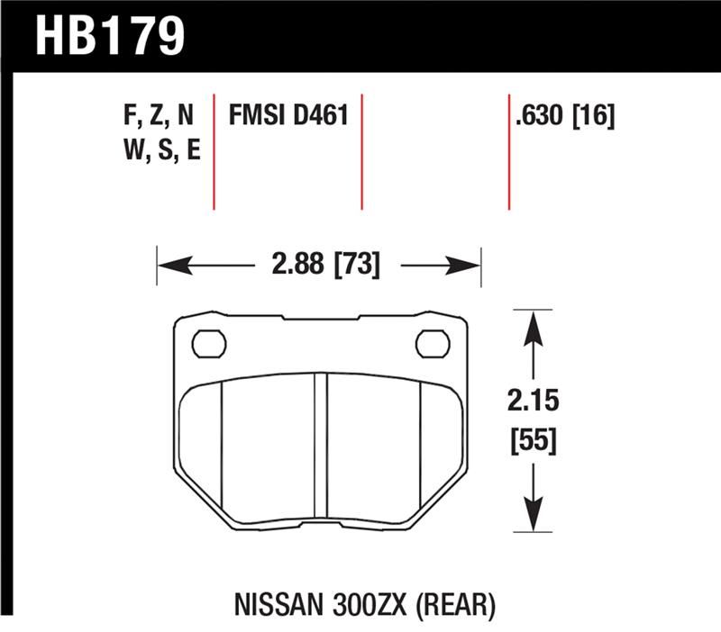 Hawk Performance Ceramic Brake Pad Sets HB179Z.630 Image 1
