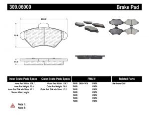 Stoptech Sport Brake Pads 309.06000