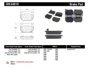 Stoptech Sport Brake Pads 309.04610
