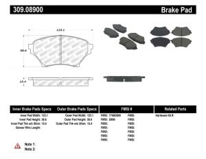 Stoptech Sport Brake Pads 309.08900