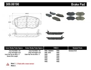 Stoptech Sport Brake Pads 309.06190