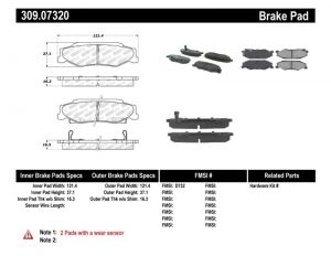 Stoptech Sport Brake Pads 309.07320