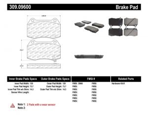 Stoptech Sport Brake Pads 309.09600