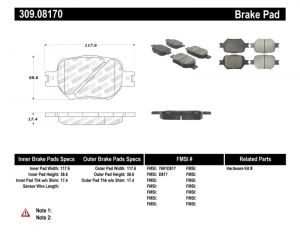 Stoptech Sport Brake Pads 309.08170