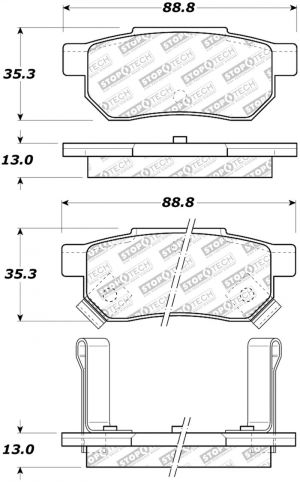 Stoptech Street Brake Pads 305.03740