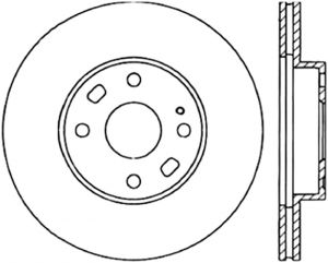 Stoptech Slotted Sport Brake Rotor 126.45050CSR