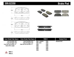Stoptech Sport Brake Pads 309.02350