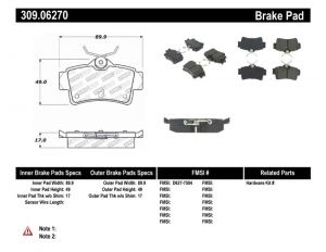 Stoptech Sport Brake Pads 309.06270