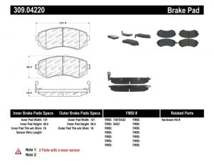 Stoptech Sport Brake Pads 309.04220