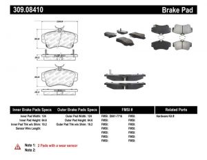 Stoptech Sport Brake Pads 309.08410