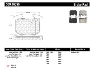 Stoptech Sport Brake Pads 309.16090