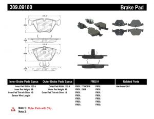 Stoptech Sport Brake Pads 309.09180