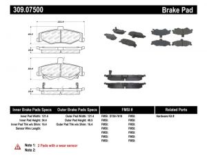 Stoptech Sport Brake Pads 309.07500