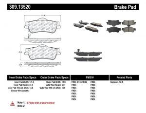 Stoptech Sport Brake Pads 309.13520