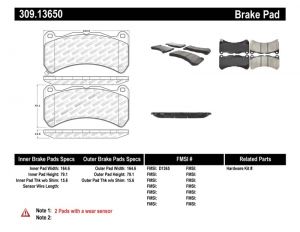 Stoptech Sport Brake Pads 309.13650
