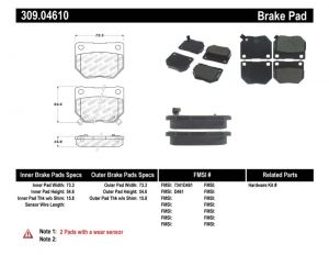 Stoptech Sport Brake Pads 309.04610